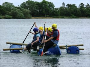 Raft building - Somerset outdoor activities